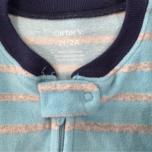 Bundle Set of 3 Carter’s Fleece Footie Pajamas - Picture 5 of 7